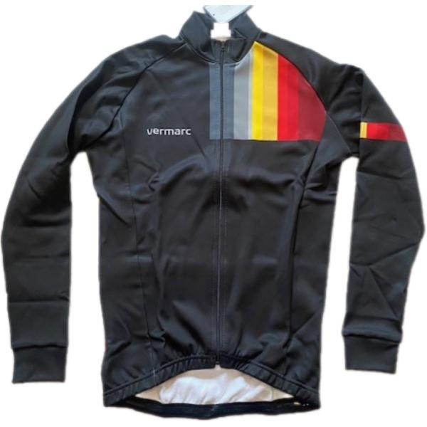 Vermarc belgica sp.l fietsshirt met lange mouwen zwart Maat S