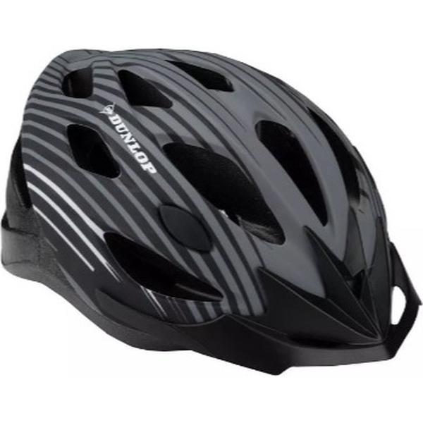 Dunlop Fietshelm Grijs/Zwart (Maat L / 58-61 CM) Helm - Biking Accessoire, Veiligheid - Mountainbike