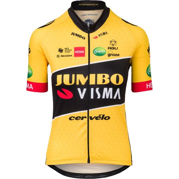 AGU Replica Fietsshirt Team Jumbo-Visma Dames - Geel - L