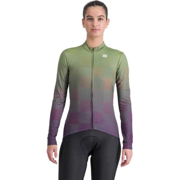 Sportful Rocket Thermal Jersey Met Lange Mouwen Groen S Vrouw