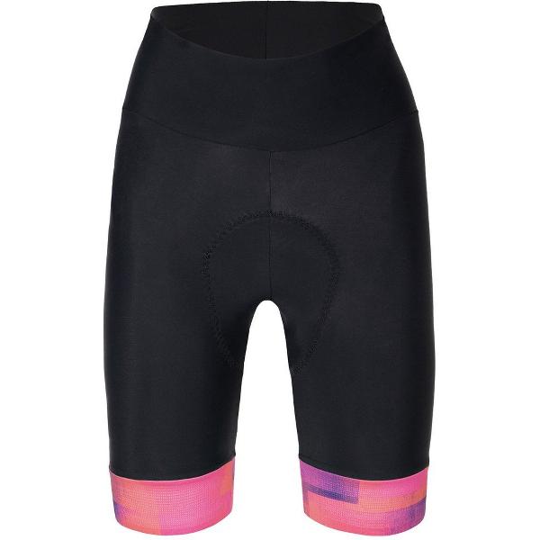 Santini Fietsbroek kort zonder bretels Dames Zwart Roze - Forza Indoor Training Shorts For Women Black - M