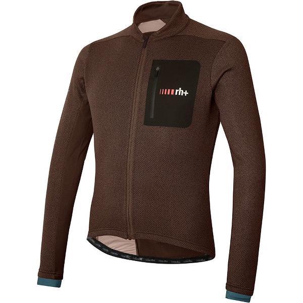 RH+ All Road Jersey Met Lange Mouwen Heren - Espresso / Ardesia - XXXL