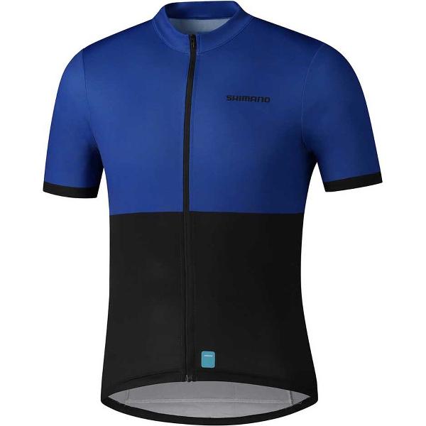 SHIMANO Element Jersey Met Korte Mouwen Heren - Blue - L