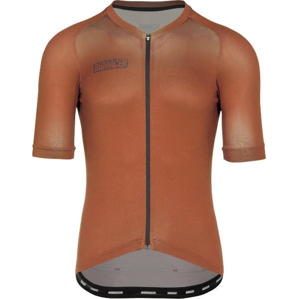 BIORACER Fietsshirt Heren Korte Mouw - Model 'Icon Metalix' - Oranje - Maat S - Fietskleding Heren