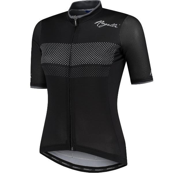 Rogelli Purpose Fietsshirt - Korte Mouwen - Dames - Zwart, Wit - Maat XS