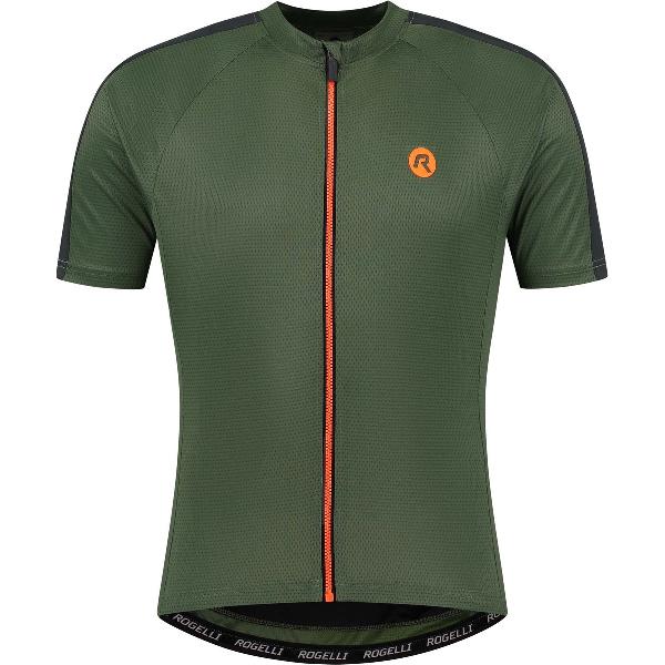 Rogelli Explore Fietsshirt - Korte Mouwen - Heren - Groen, Zwart, Oranje - Maat XL