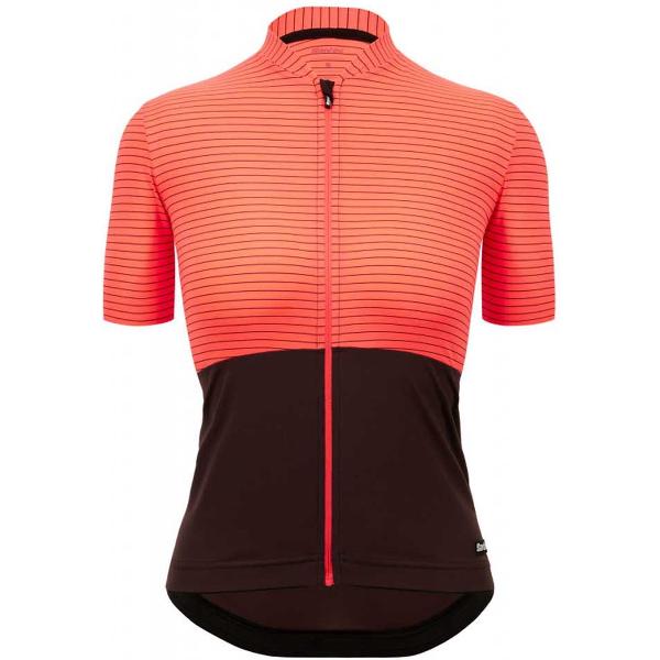 Santini Colore Riga Korte Mouwen Fietsshirt Oranje M Vrouw