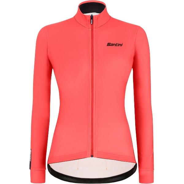 Santini Fietsshirt Lange mouwen Roze Dames - Colore Winter L/S Jersey For Women Granatina - L