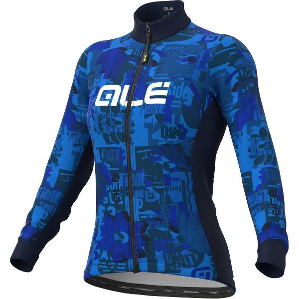 Ale Dames Fietsshirt Lange Mouwen Solid Break - Zwart - M - Valt klein