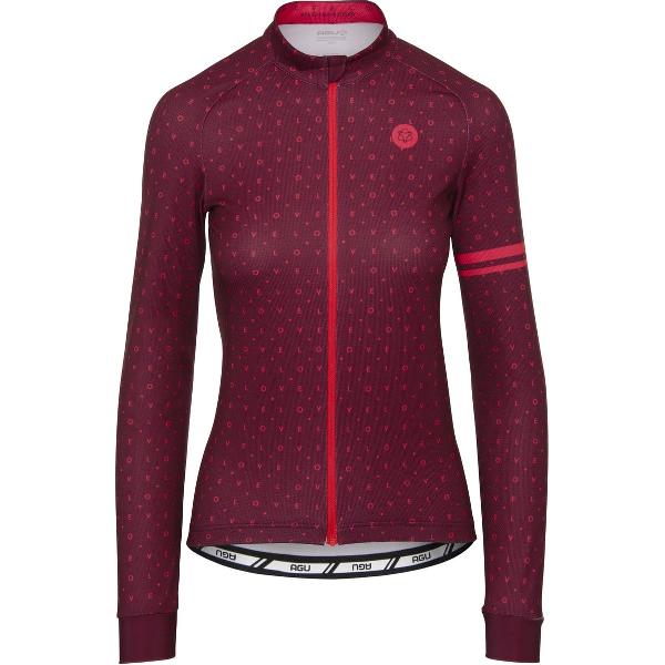 AGU Velo Love Fietsshirt Lange Mouwen Essential Dames - Rood - XL