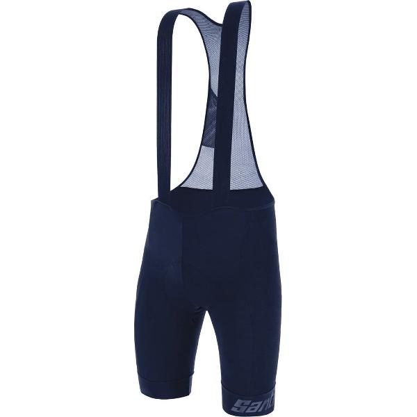 Santini Fietsbroek kort met bretels - koersbroek Blauw Heren - Impact Pro Bibshorts C3 Seat Pad Nautica Blue - XS