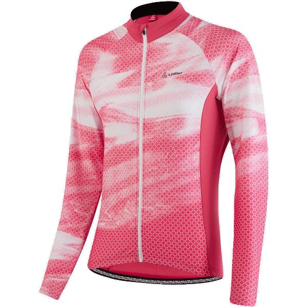 Löffler Fietsshirt Nebula Dames Polyester Rood Maat 40