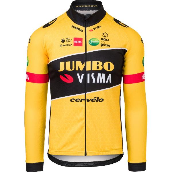 AGU Replica Fietsshirt Lange Mouwen Team Jumbo-Visma Heren - Geel - XXXL