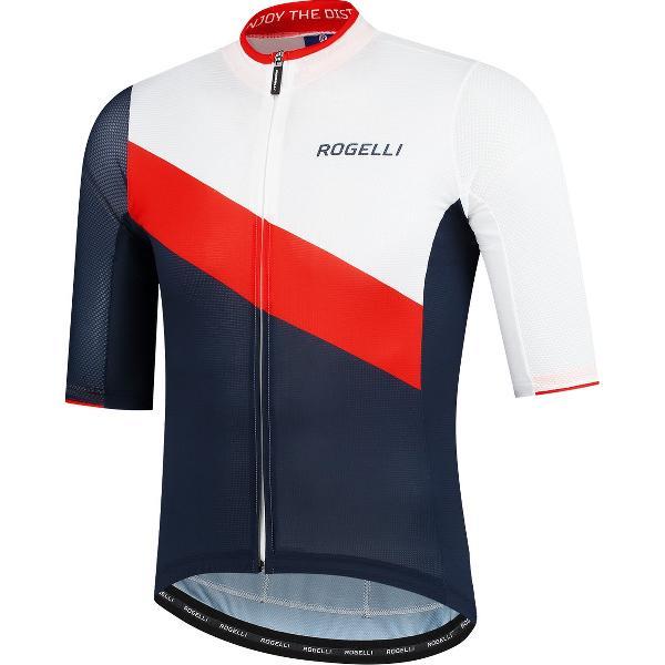 Rogelli Kai Fietsshirt - Korte Mouwen - Heren - Blauw, Rood, Wit - Maat 2XL