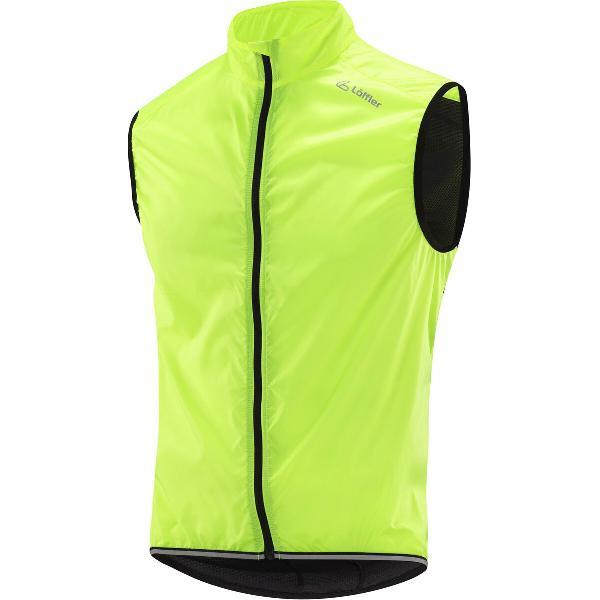 Loeffler fietsvest zonder mouwen M Bike Vest Windshell - Neon Geel