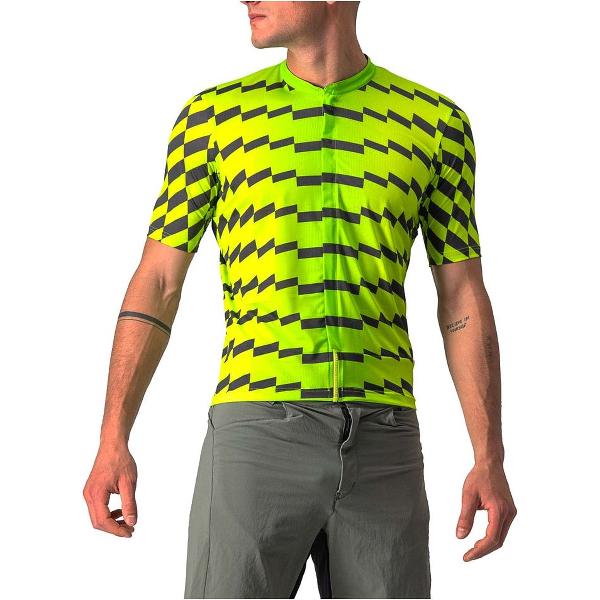 Castelli Unlimited Sterrato Korte Mouwen Fietsshirt Groen L Man