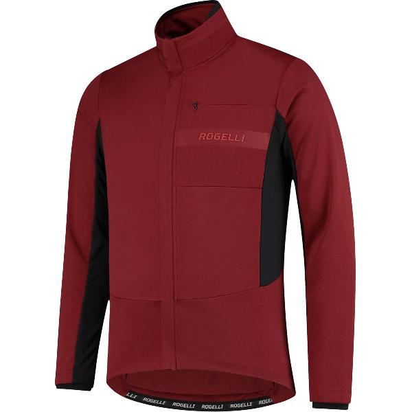 Rogelli Barrier Fietsjack Winter - Fietskleding voor Heren - Bordeaux - Maat 3XL