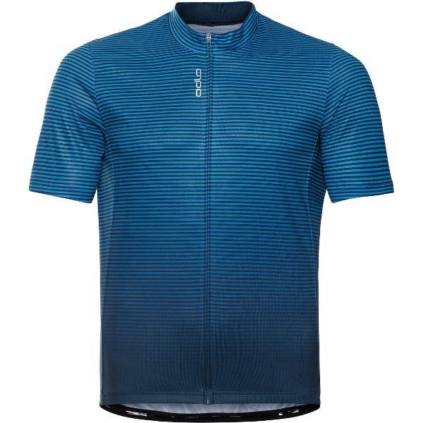 Odlo Fietsshirt Heren - Kleur Indigo Bunting - Blue Wing Teal - Maat XXL