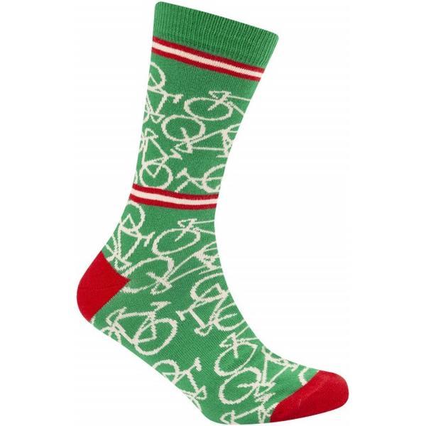 Le Patron Casual sokken Groen Ecru / Bicycle socks italian green - 35/38