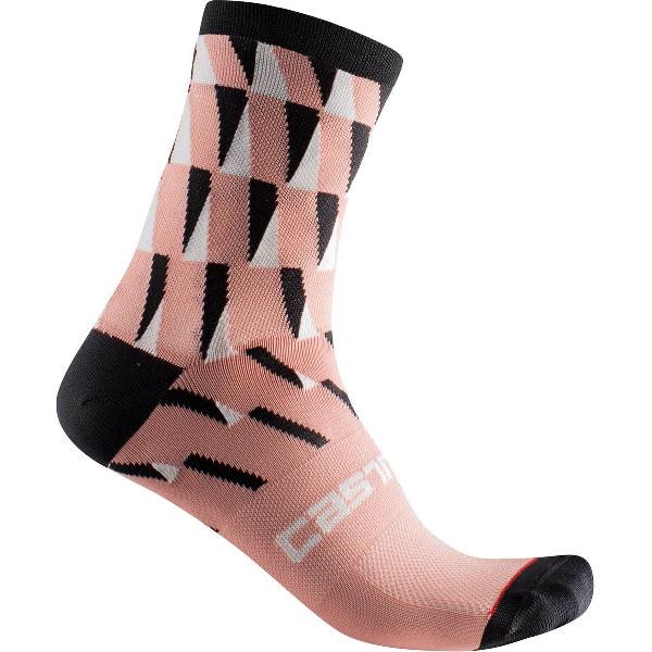 Castelli Pendio 12 Sock - Blush/Black-Ivory