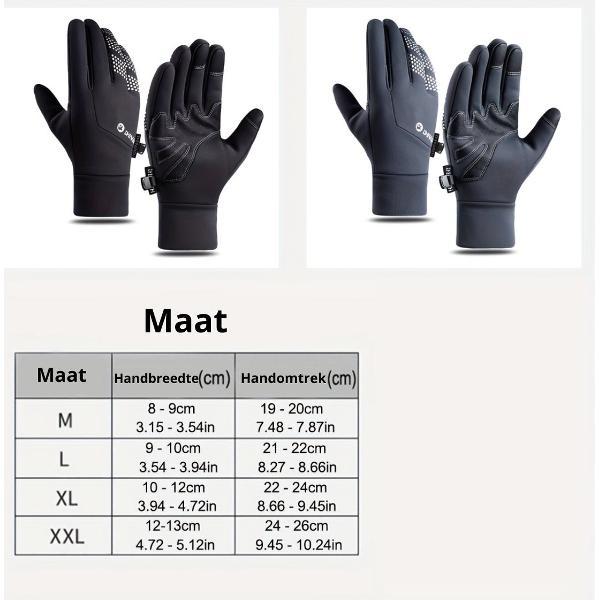 Livano Winterhandschoen - Handschoenen - Touchscreen Handschoenen - Wielrenhandschoenen - Fietshandschoenen - Winter - Grijs - Maat XXL