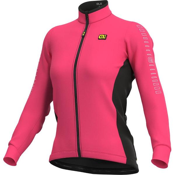 Ale Dames Fietsshirt Lange Mouwen Solid Fondo - Roos - M - Valt klein