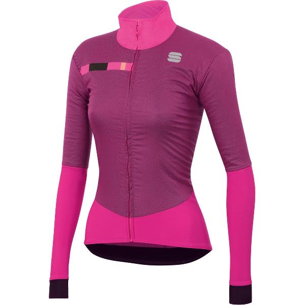 Sportful Fietsjack Dames Roze - BODYFIT PRO W JACKET BUBBLE GUM WHITE - S