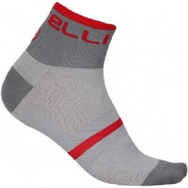 CASTELLI Velocissimo 6 Sock / Fietssok Luna Grijs-S/M