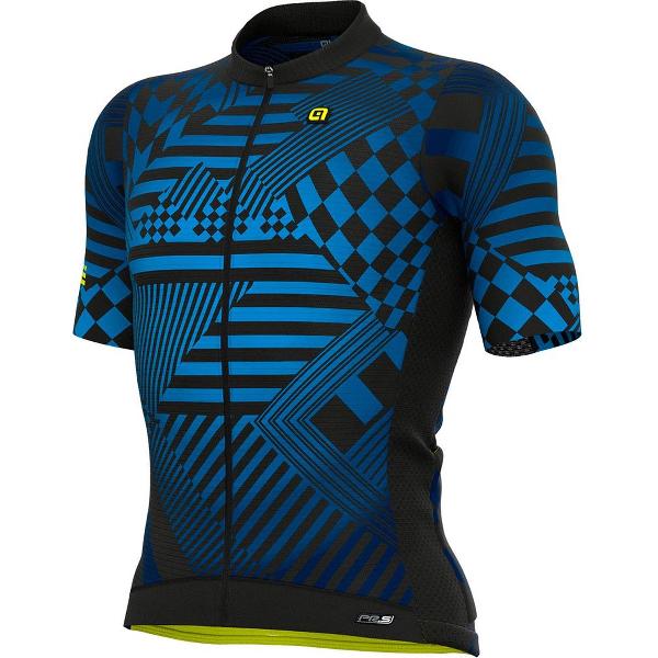 Ale Fietsshirt Korte Mouwen PRS Checker - Blauw - M - Valt klein