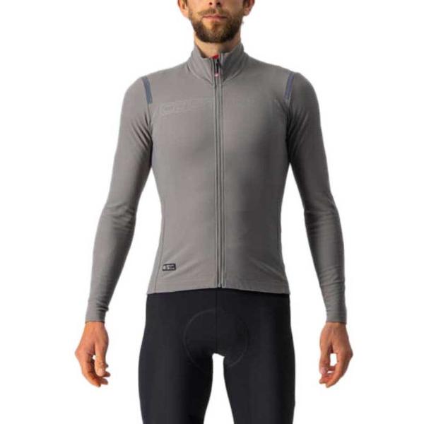 Castelli Tutto Nano Ros Lange Mouwen Fietsshirt Grijs S Man