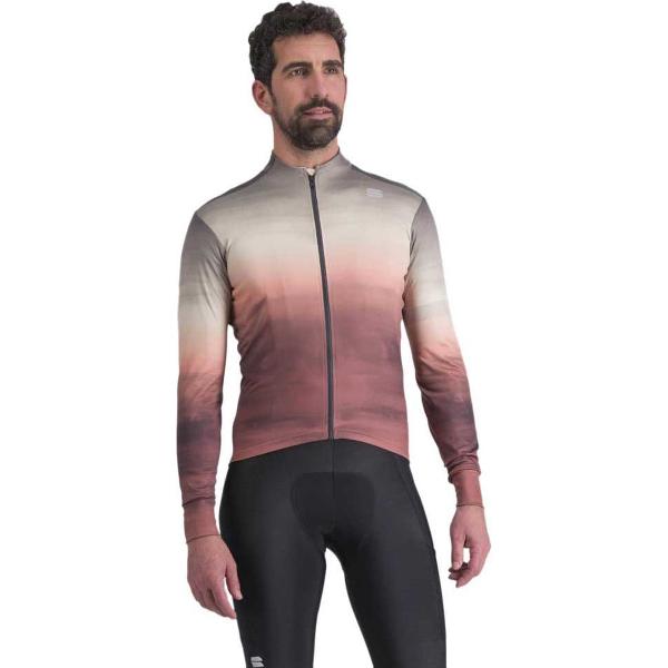 Sportful Flow Supergiara Thermal Jersey Met Lange Mouwen Bruin,Rood M Man