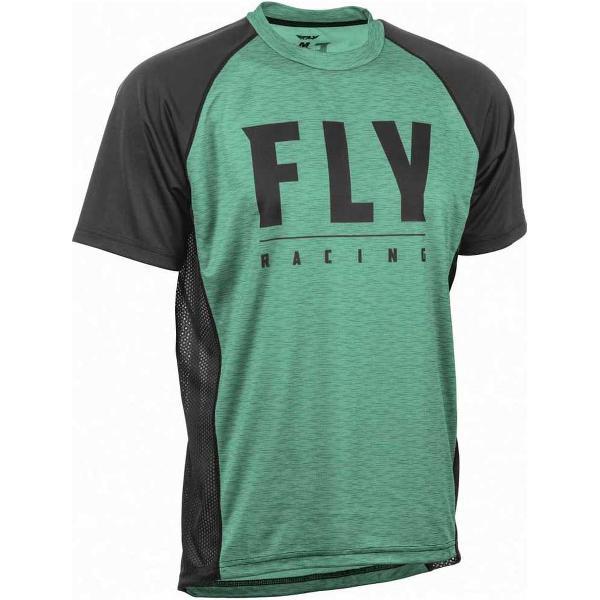 Fly Racing Super D T-shirt Met Korte Mouwen Groen XL Man