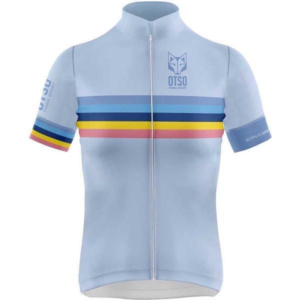 Otso Stripes Korte Mouwen Fietsshirt Blauw L Man