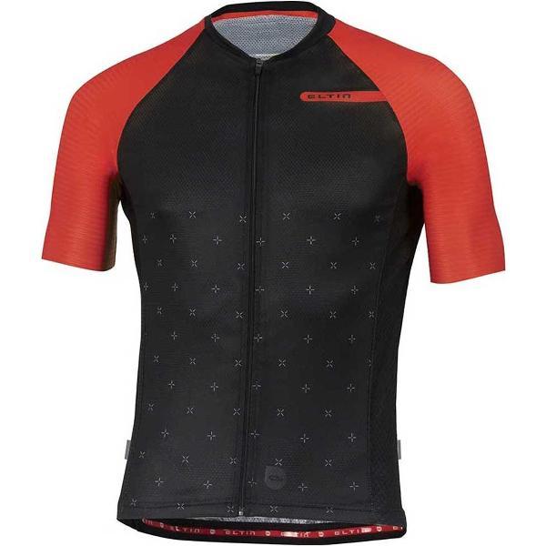 Eltin Resistance Korte Mouwen Fietsshirt Rood,Zwart 2XS Man