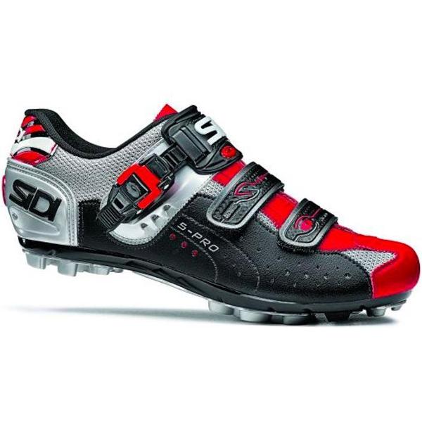 Sidi Scarpe Eagle 5-Pro - Mountainbikeschoenen - Steel Zwart Rood - Maat 38.5