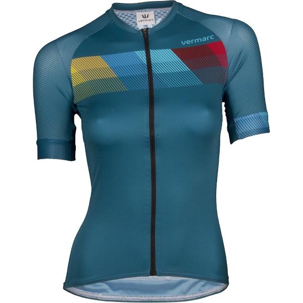 Vermarc Chroma Pr.r Summer Dames Fietsshirt Met Korte Mouwen Petrol