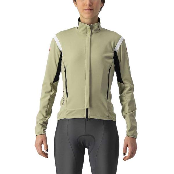 Castelli Windjack sterk waterafstotend Dames Groen Kalk - PERFETTO RoS 2 W JACKET GREEN TEA CHALK - M