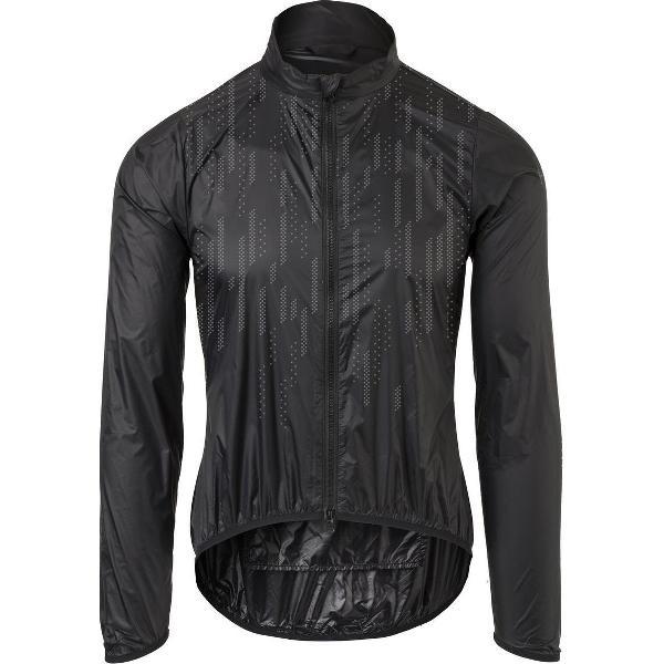 AGU Wind Fietsjack II Essential Heren Reflection - Zwart - L - Winddicht - Two-way Rits - Reflecterend