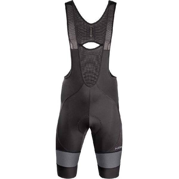 Nalini - Heren - Fietsbroek kort met Bretels - Koersbroek - Wielrenbroek Met Zeem - Zwart - BAS REFLEX BIB - S