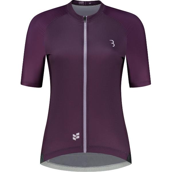 BBB Cycling DonnaFit R - Fietsshirt Dames Korte Mouwen - Duurzaam Wielrenshirt Dames - Paars - Maat XL - BBW-413