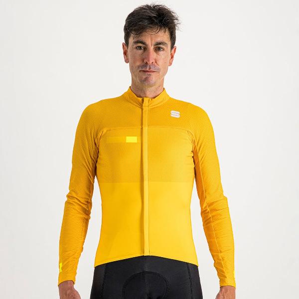 Sportful Fietsshirt lange mouwen heren Geel Fluo - BODYFIT PRO THERMAL JERSEY YELLOW FLUO YELLOW - XL