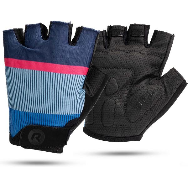 Rogelli Impress II Fietshandschoenen - Dames - Blauw, Roze, Zwart - Maat XS