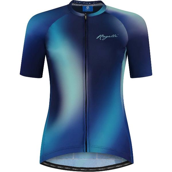 Rogelli Aurora Fietsshirt - Korte Mouwen - Dames - Blauw - Maat 2XL