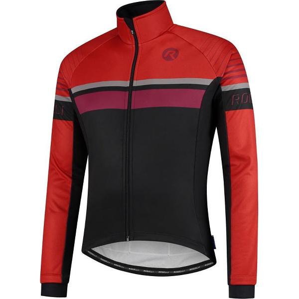 Rogelli Hero - Fietsjack Winter Met Lange Mouwen - Heren - Maat 3XL - Zwart, Rood, Bordeaux