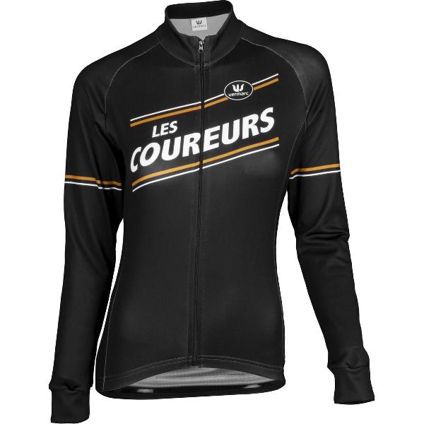 Vermarc Les Coureurs Dames Fietsshirt Met Lange Mouwen Zwart