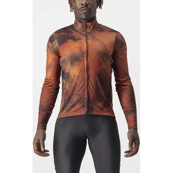 Castelli Ventaglio Lange Mouwen Fietsshirt Oranje XL Man