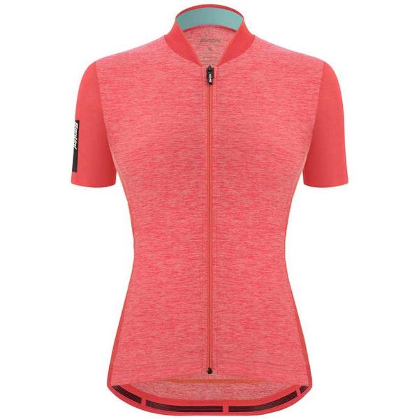 Santini Fietsshirt korte mouwen Dames - Colore Puro - S/S Jersey For Lady Granatina-L