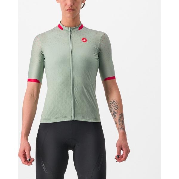 Castelli Pezzi fietsshirt korte mouwen groen dames