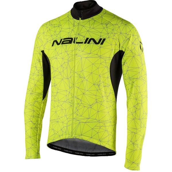 Nalini Logo Fietsshirt Lange Mouwen Heren Geel Maat M