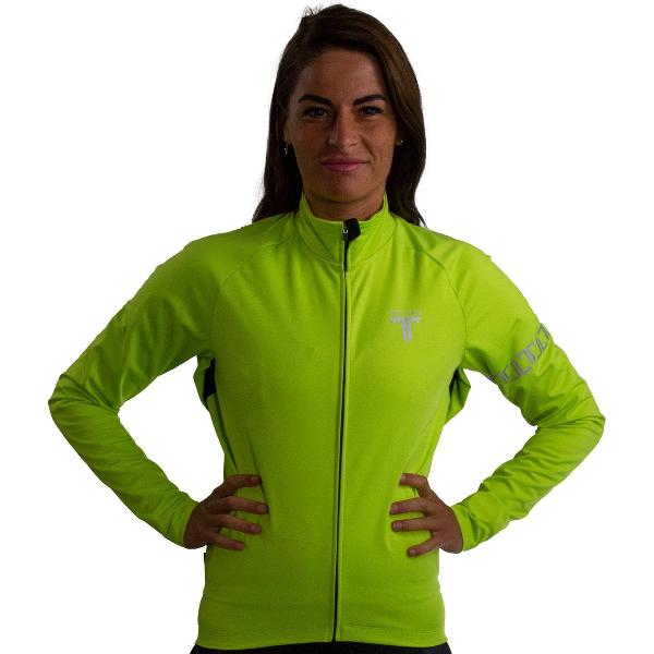 TriTiTan Professional Unisex Water- and Wind Resistant Cycling Vest temperature range +5 / +15°C - Neon Yellow, 3XL